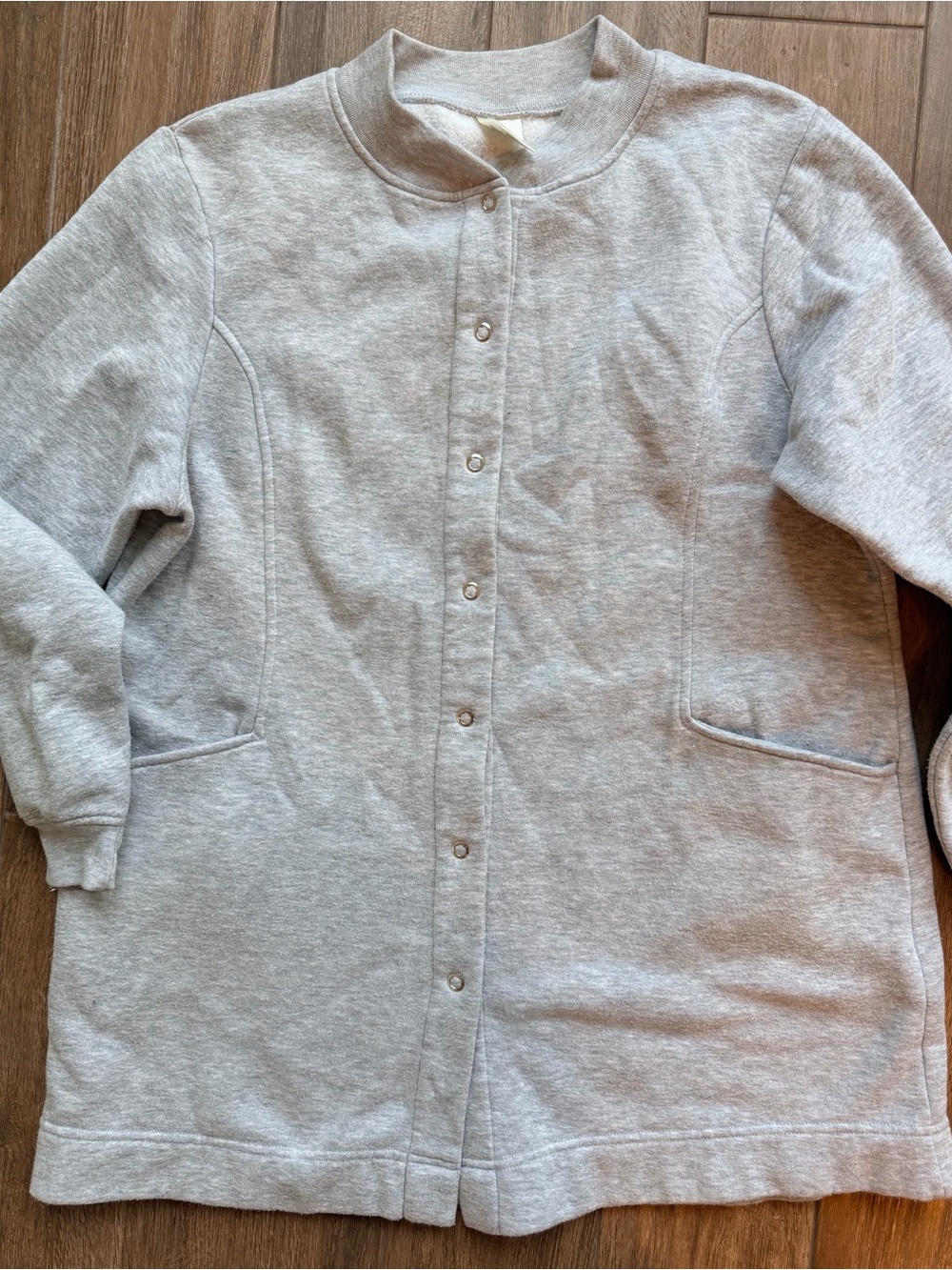Vintage women’s Blair Light Gray Snap-Front jacket